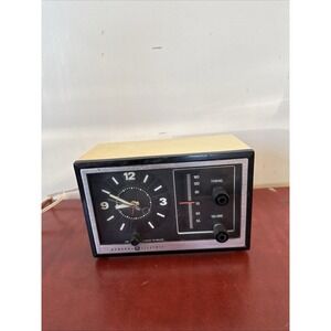 General Electric Ge Vintage Clock Radio Plastic Tested Works Retro 80s